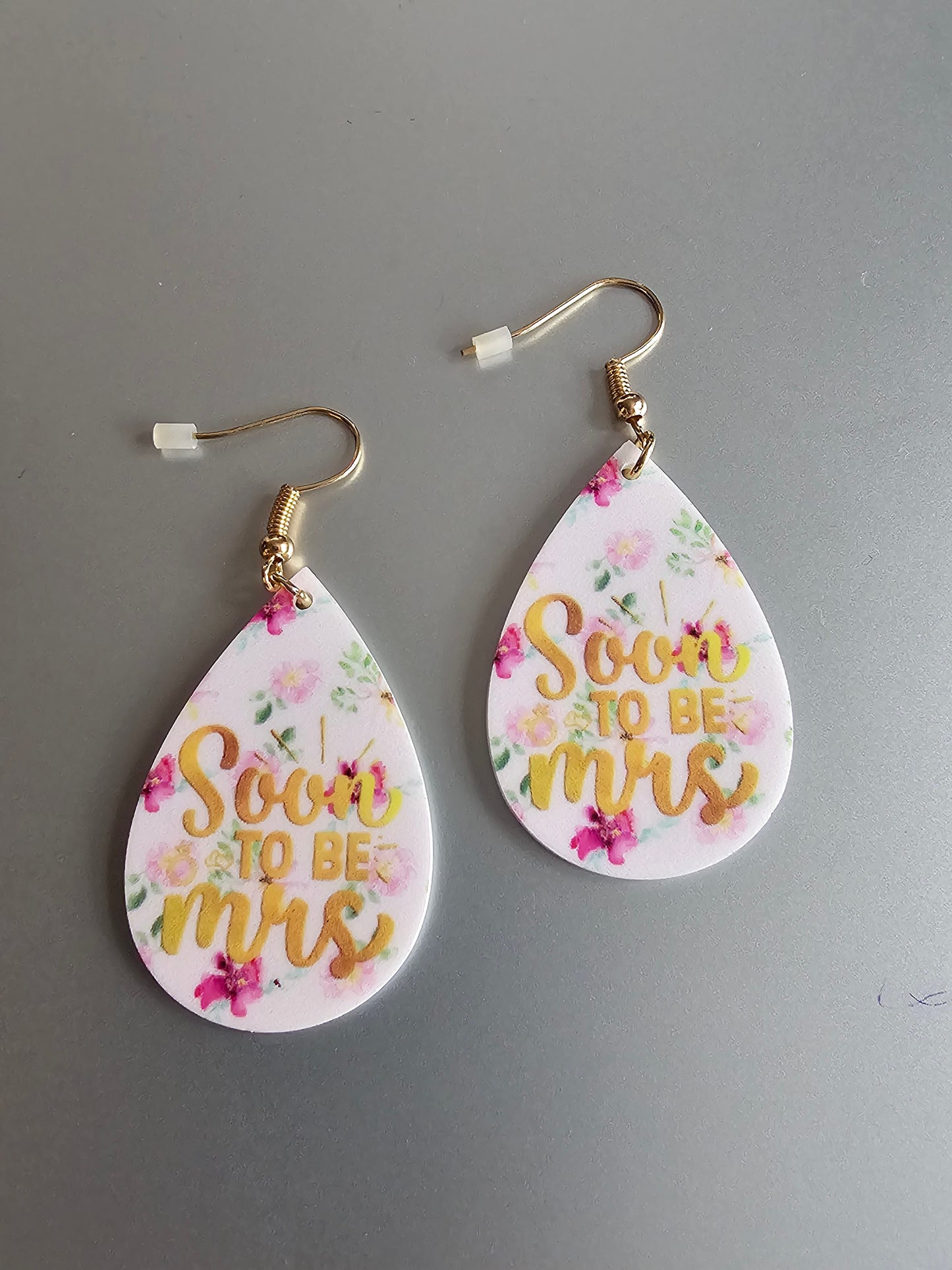 Soon To Be Mrs. Teardrop Earrings