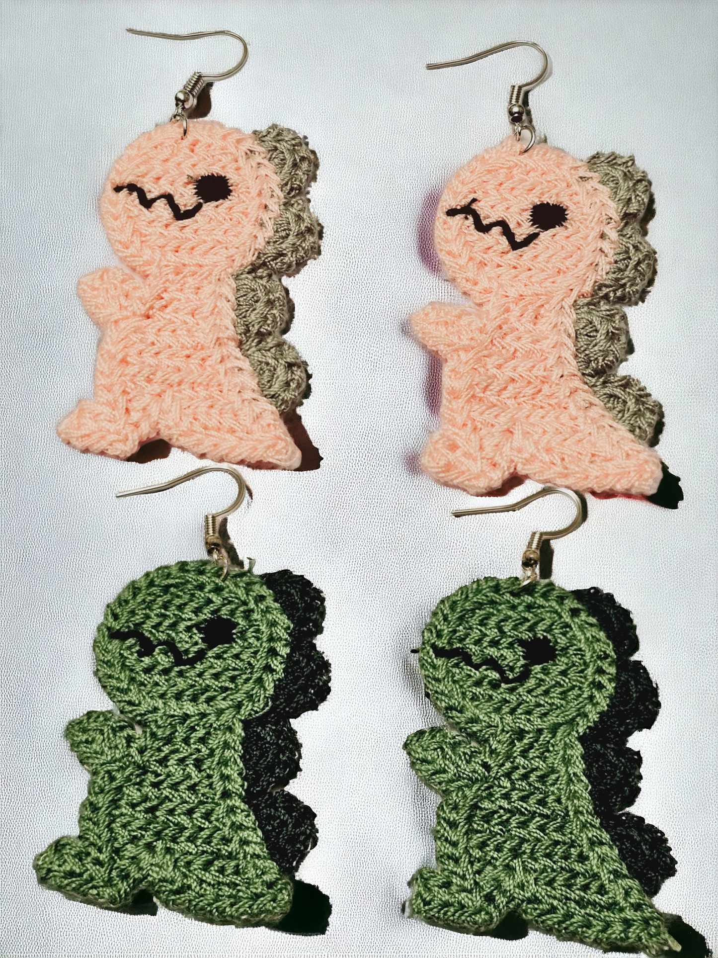 Knit T- Rex Earrings