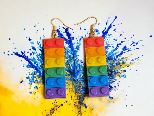 Block Rainbow Earrings