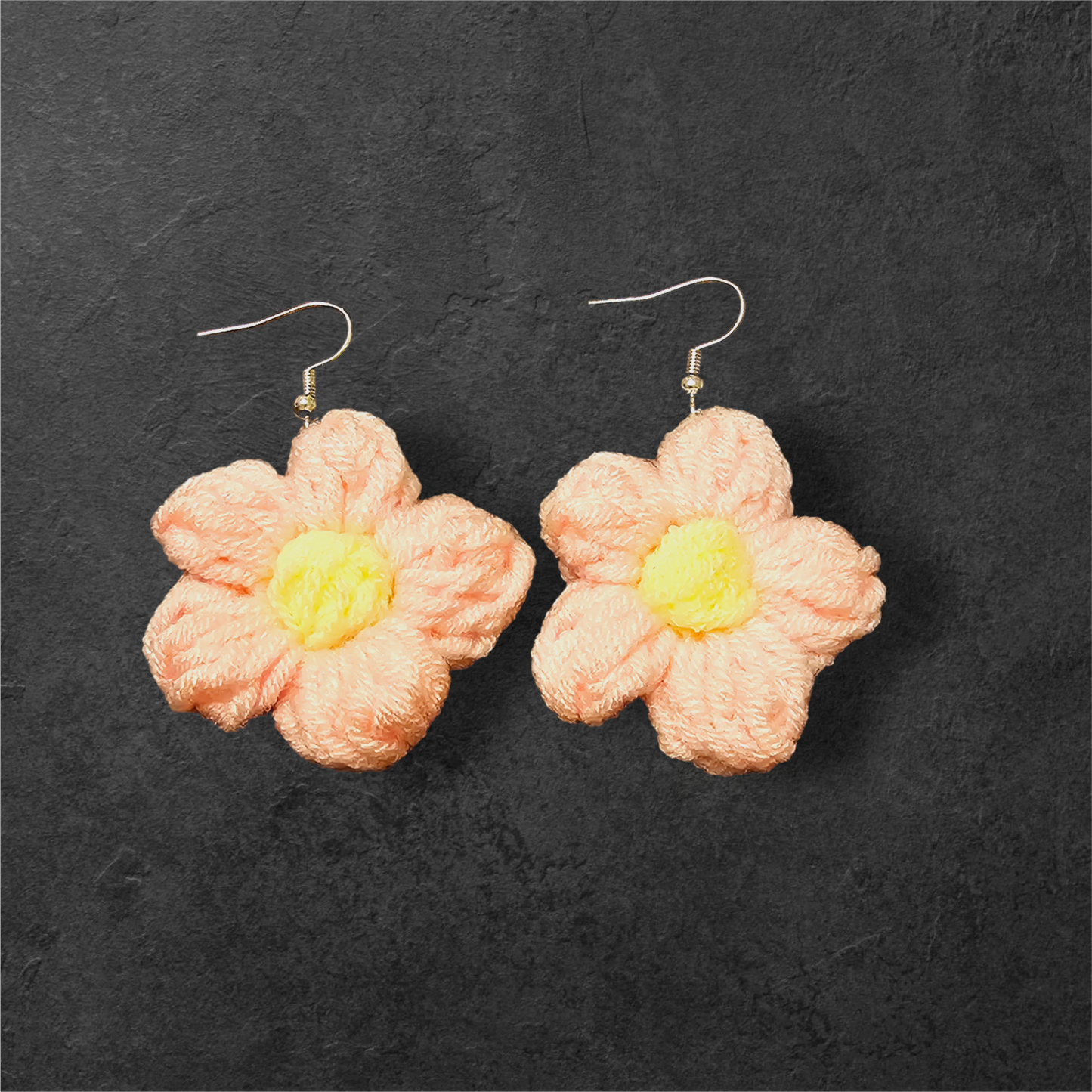 Knit Daisy Earrings