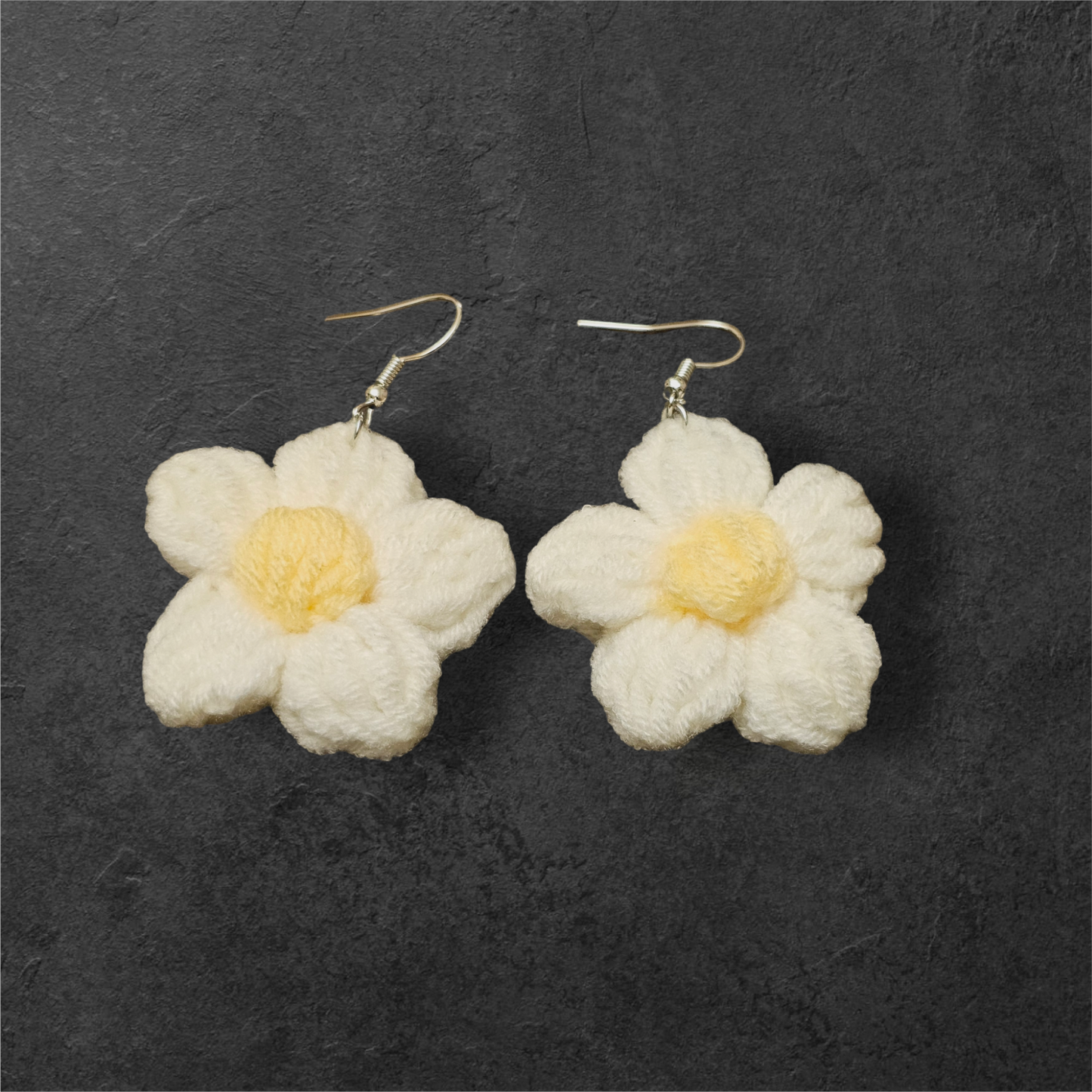 Knit Daisy Earrings