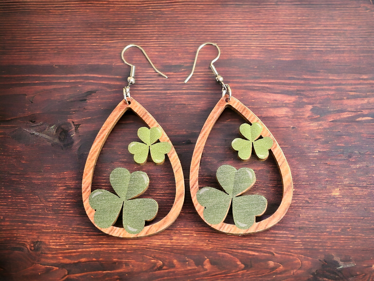 Shamrock Teardrop Earrings