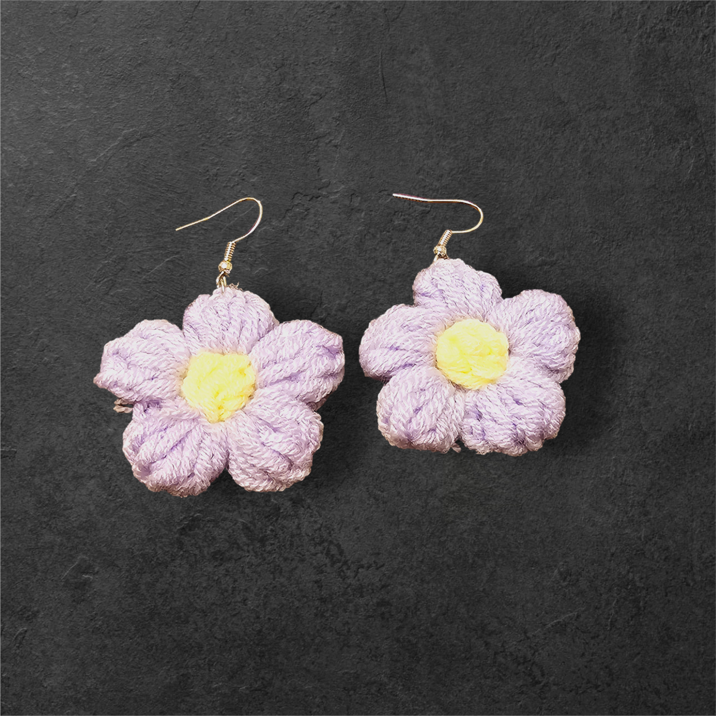 Knit Daisy Earrings