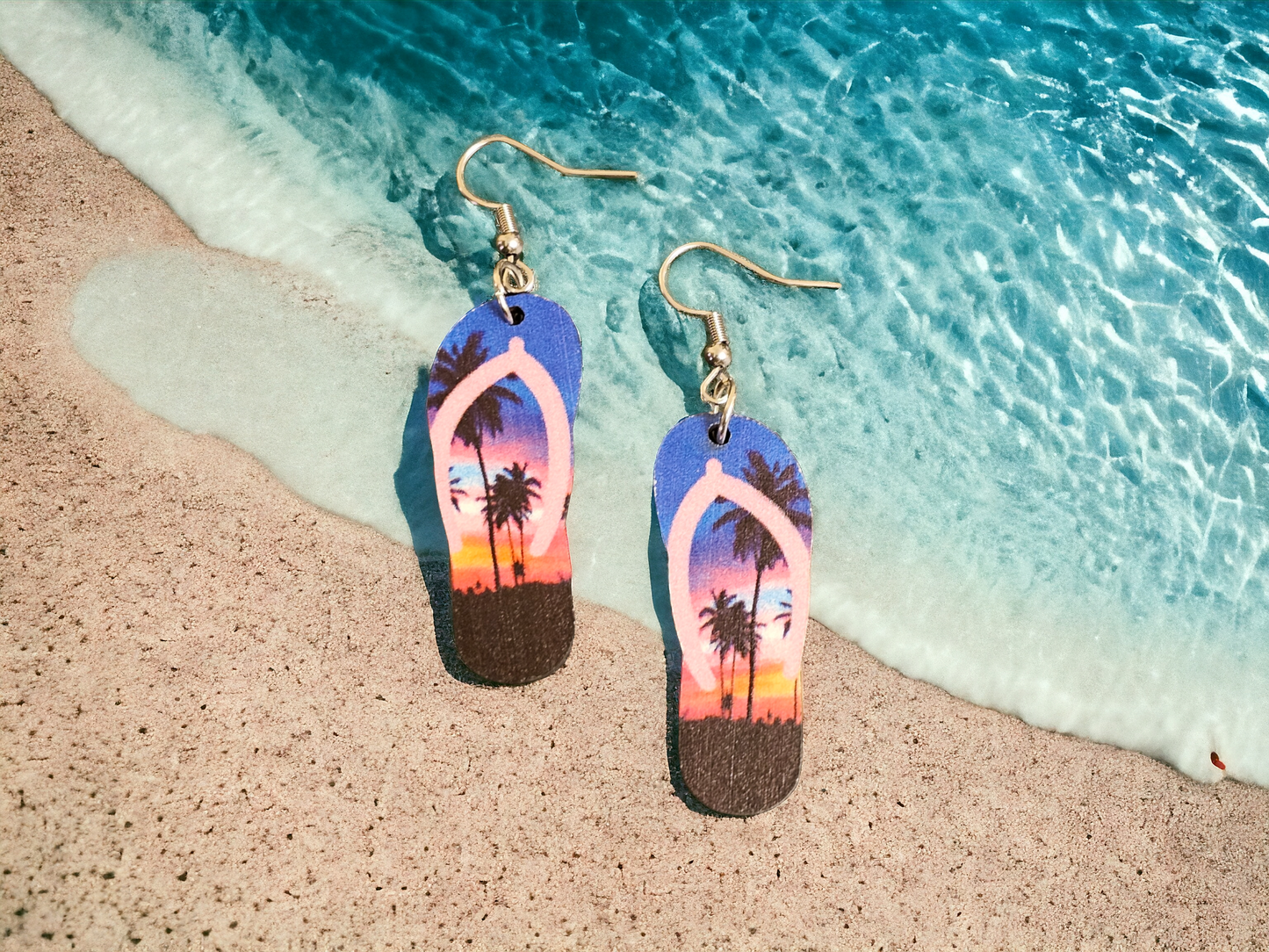 Sunset Beach Flip Flop Earrings